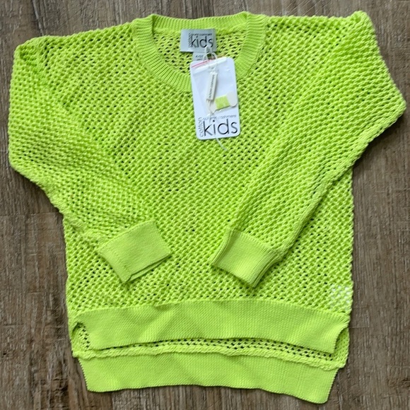 Autumn Cashmere Girls Peace Cotton Sweater Green 4/5 - Picture 1 of 3